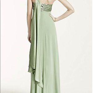 David’s Bridal One Shoulder Long Jersey Dress